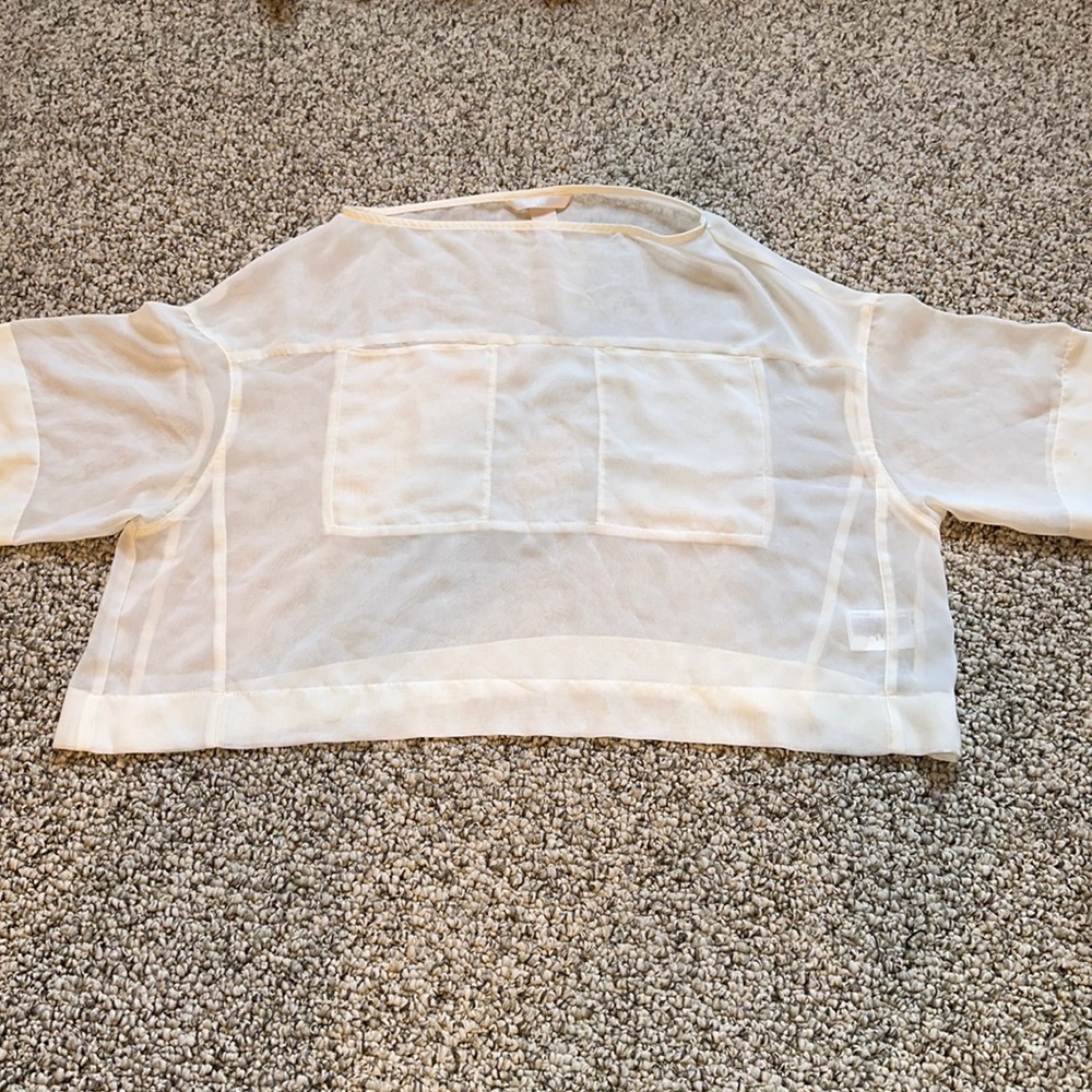 H&M silk top with pockets
